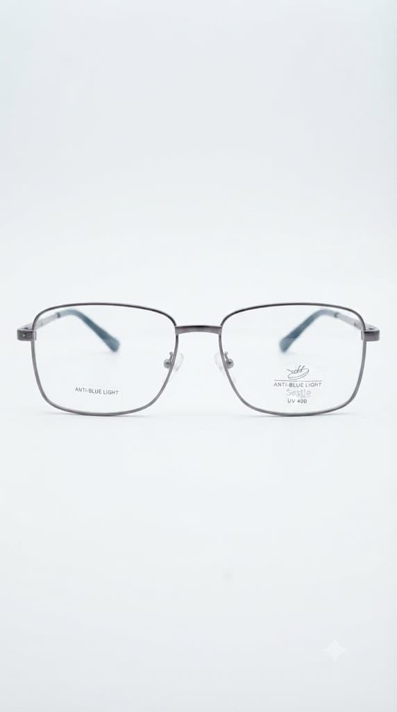 Gunmetal Square Metal Optical (Men's Optical) - angle view 3 - St Mary Optical Kenya