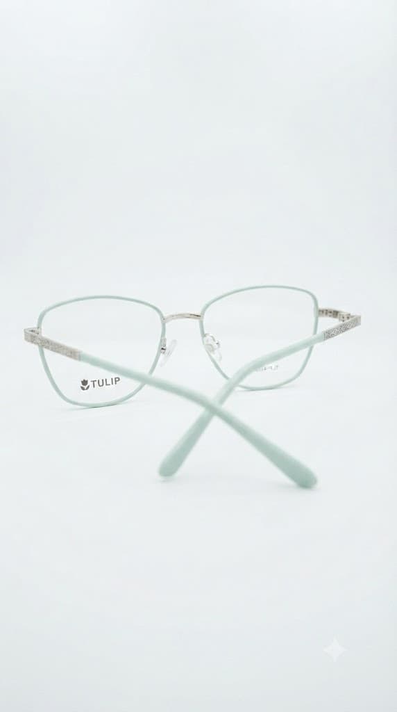 Mint Green Geometric Optical (Unisex Optical) - angle view 4 - St Mary Optical Kenya