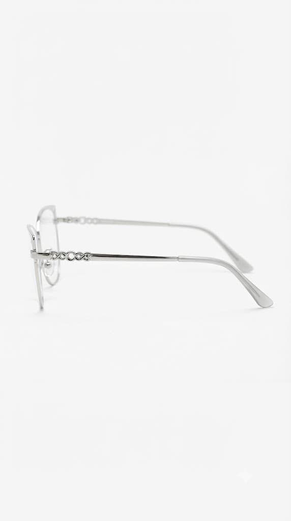 Silver Embossed Cat-Eye Optical (Ladies' Optical) - angle view 2 - St Mary Optical Kenya