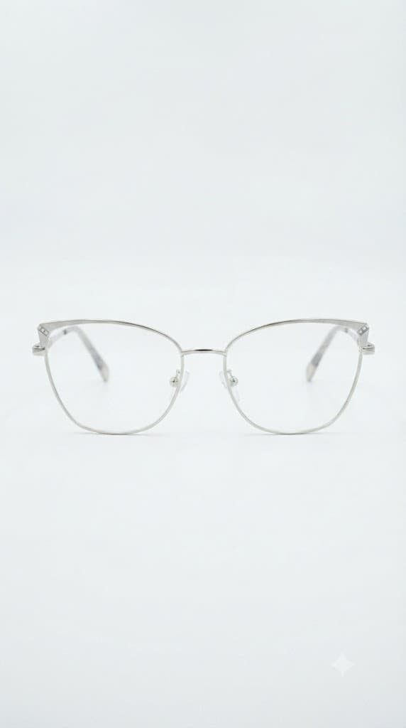 Silver Embossed Cat-Eye Optical (Ladies' Optical) - angle view 3 - St Mary Optical Kenya