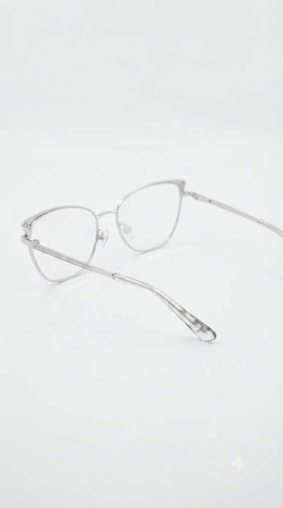 Silver Embossed Cat-Eye Optical (Ladies' Optical) - angle view 4 - St Mary Optical Kenya