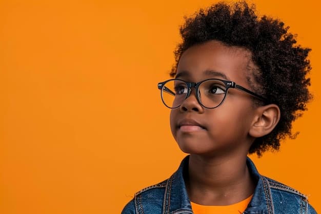 Young boy with glasses
